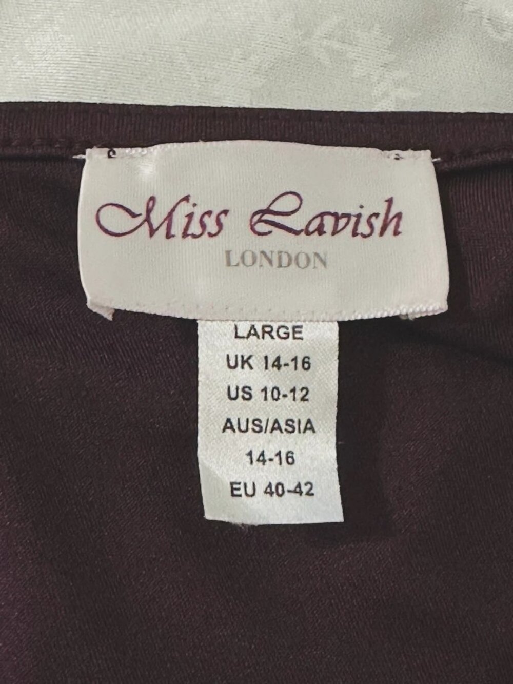 Miss Lavish London Plum Maxi Dress Stretch Knit Minimalist Chic 10/12 Quiet Luxe - Picture 4 of 5